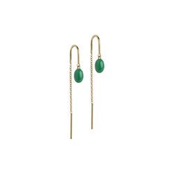Eleanor Earring, gold/grass green Eleanor Earring, gold/grass green, ENAMEL Copenhagen