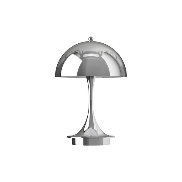 Panthella 160 Portable Table Lamp, high lustre chrome plated, Louis Poulsen