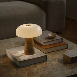 Glossy Mini bordslampa, beige, Design For The People