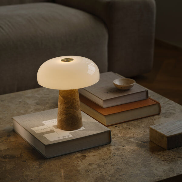 Glossy Mini bordslampa, beige, Design For The People