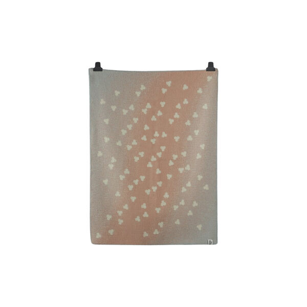 MELVIN Half Size Throw, light pink/light blue, Røros Tweed