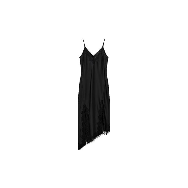LOUNELLESW SATIN LACE SLIP DRESS, black, Sofie Schnoor