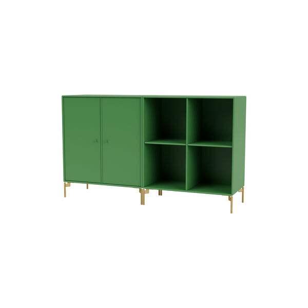PAIR Classic Sideboard with Brass Legs, 152 parsley, Montana Furniture