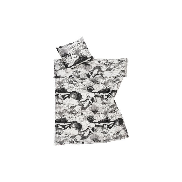 Moomin pillow case  60x63 cm Sailing, grey, Moomin Arabia