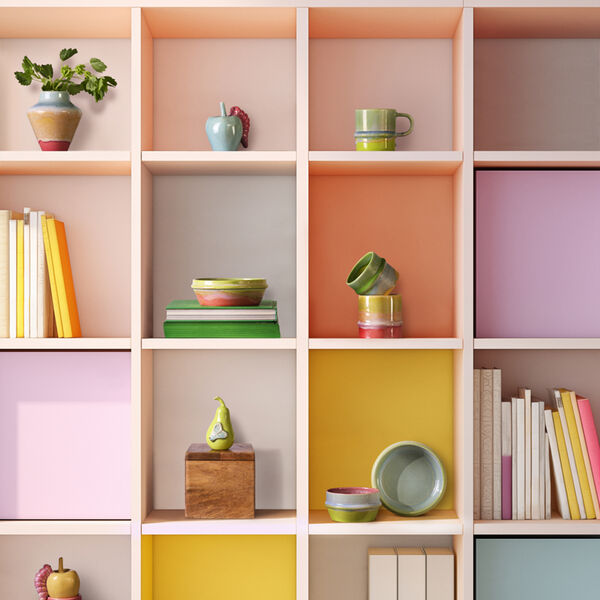 Poppery Skål, pink/mint/apple green, Kähler