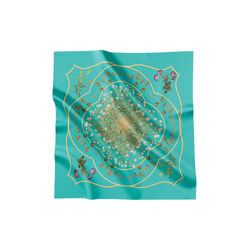 Turquoise Flower Feeling sidenscarf, Flora Danica Denmark