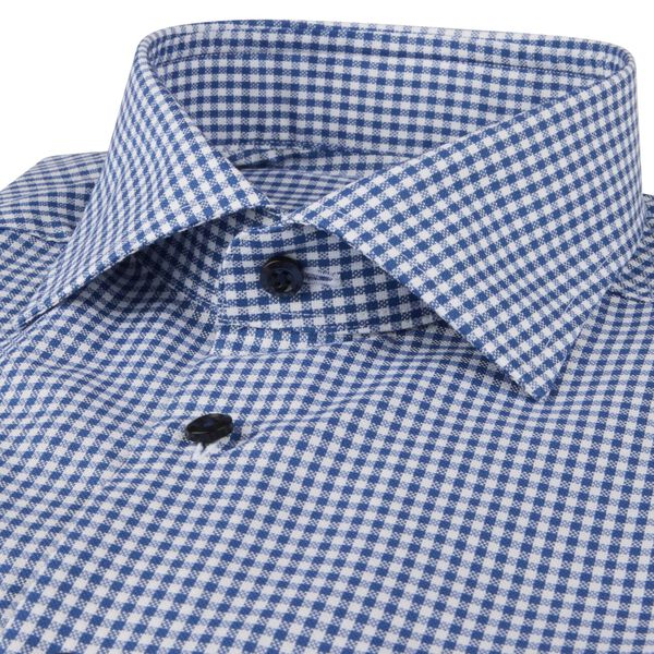 Regular C75 RM cuff, dark blue check, Stenstr&ouml;ms