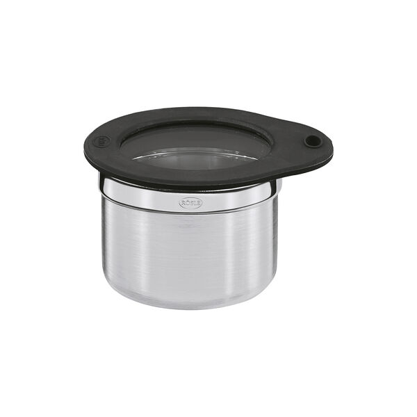 F&ouml;rvaringsl&aring;da med lock, st&aring;l/svart, R&ouml;sle