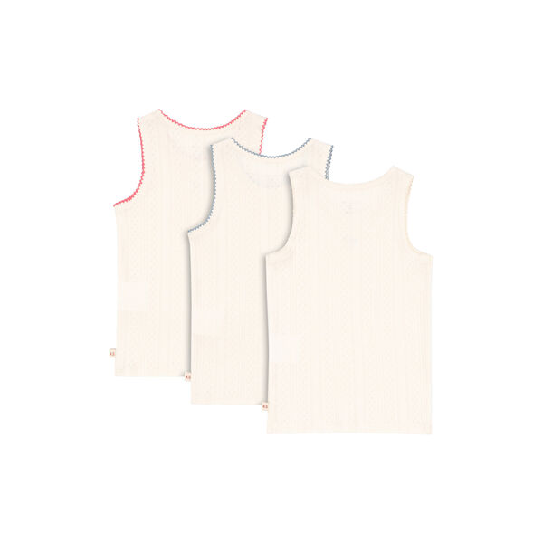 Minna 3 Pack Tank Tops, antique white, Konges Sl&oslash;jd