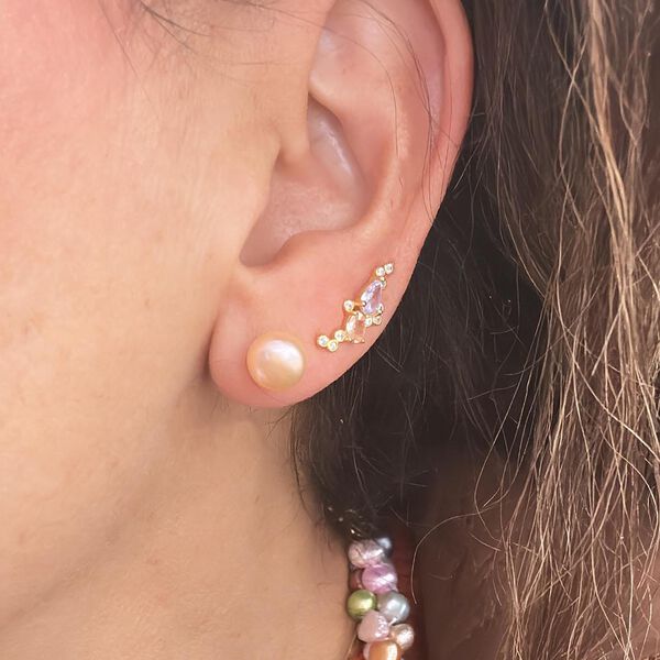 Ditte örhängen, peach, Nuni Copenhagen