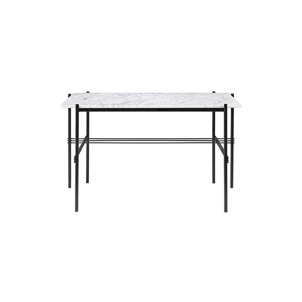 TS Desk, white carrara marble/black, GUBI