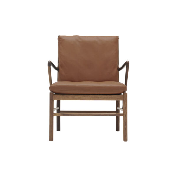 OW149 Colonial Chair loungestol, oljad valnöt/cognac, Carl Hansen & Søn
