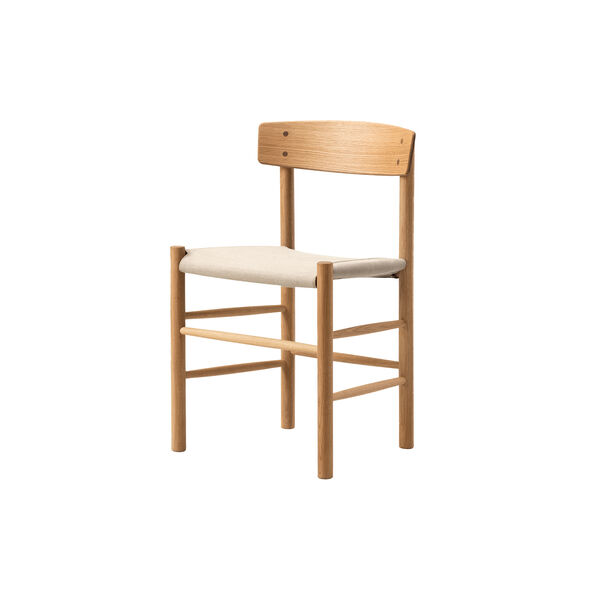 J39 Mogensen Chair with Seat Upholstery, oiled oak/natural canvas J39 Mogensen Chair with Seat Upholstery, oiled oak/natural canvas, Fredericia Furniture