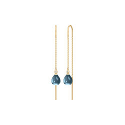 Tasha Chain Earrings, gold/london blue, Julie Sandlau