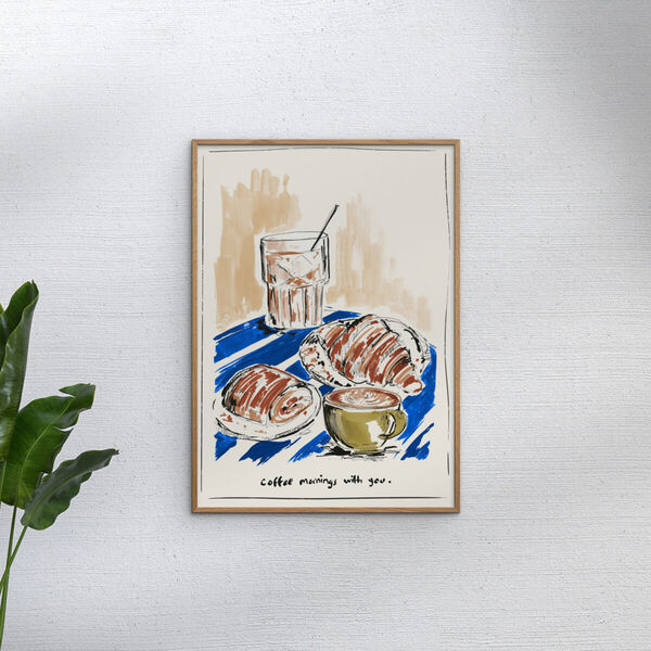 Coffee Mornings with You, Poster & Frame