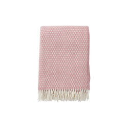 Knut ullpl&auml;d, pink, Klippan Yllefabrik