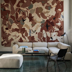 Sett LN12 Coffee Table, verde guatemala marble/dark chrome, &Tradition