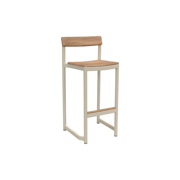 Pelagus Bar Stool, light ivory, Fritz Hansen