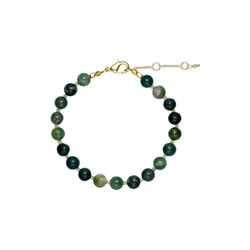 Estelle armband, guldpläterat/green, Pure by Nat