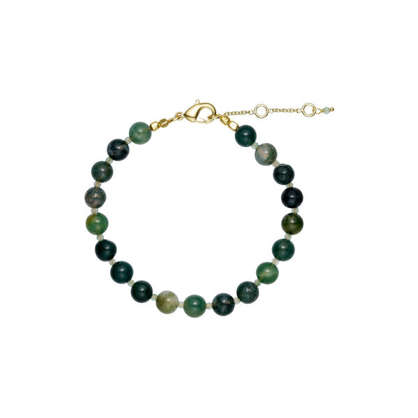 Estelle armband, guldpläterat/green Estelle armband, guldpläterat/green, Pure by Nat