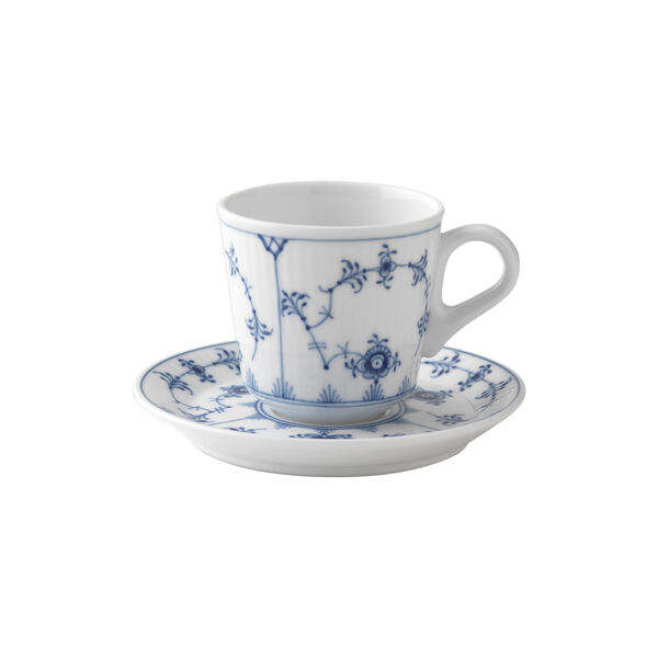 Blue Fluted Plain espressokopp och fat, 9 cl, Royal Copenhagen