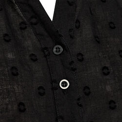 PD-Mabel Dobby Dot SL Shirt, black, Pieszak