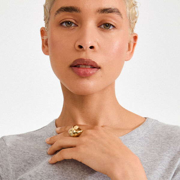 JOHNNIE ring guldpl&auml;terad, Pilgrim