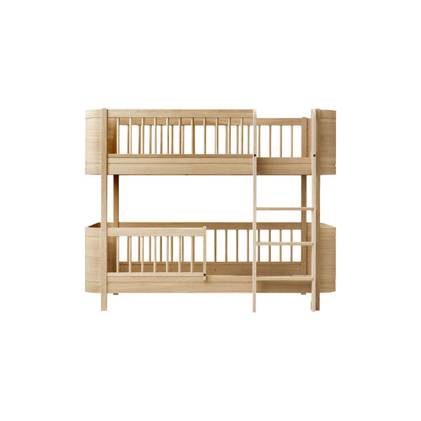 Wood Mini+ Low Bunk Bed 68x162cm, oak, Oliver Furniture