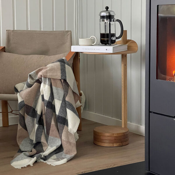 Intersection pl&auml;d, camel/white/grey, ELVANG