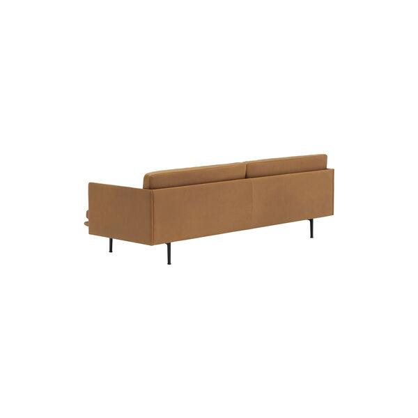Outline Sofa 3-seater, refine leather cognac/black Outline Sofa 3-seater, refine leather cognac/black, Muuto