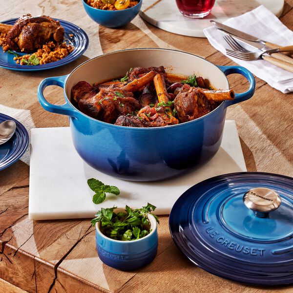 Signature gjutj&auml;rn rund gryta &Oslash; 24 cm, azure blue, Le Creuset