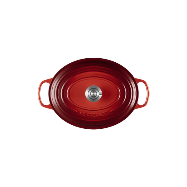 Signature gjutj&auml;rn oval gryta | 31 cm | Cerise, Le Creuset