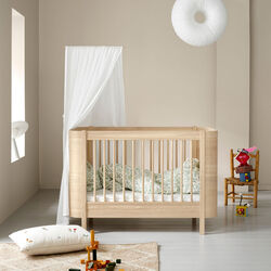 Wood Mini+ Cot Bed excl. Junior Kit 68x122 cm, oak, Oliver Furniture