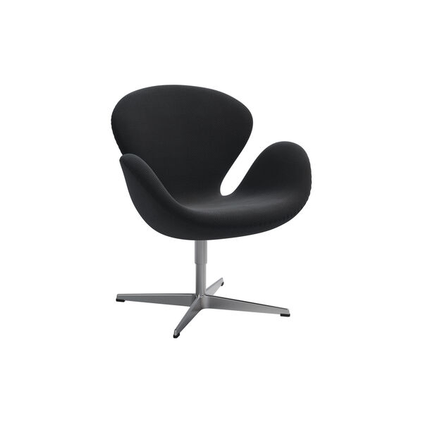 Swan&trade; 3320 Loungestol, svart/grey 0198, Fritz Hansen
