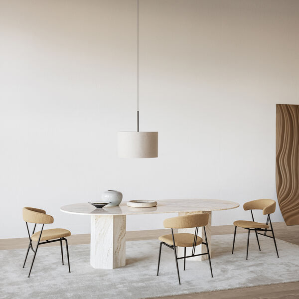 Epic Elliptical Dining Table, neutral white, GUBI