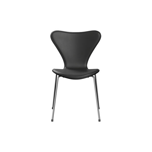 Serie 7™ 3107 Front Upholstered Chair, Essential black, Fritz Hansen