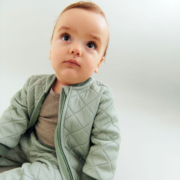 Thermo Jacket Loui, green stripe, Wheat