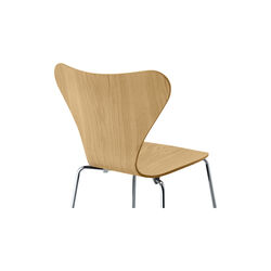 Series 7&trade; 3107 stol, lackerad ek/krom, Fritz Hansen