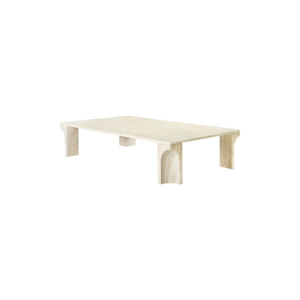 Doric Rectangular Coffee Table, neutral white, GUBI