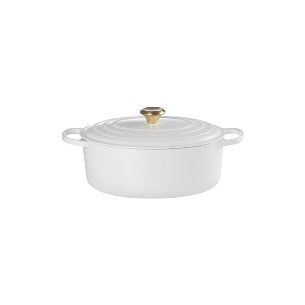 Signature gjutj&auml;rn oval gryta &Oslash; 31 cm, white, Le Creuset