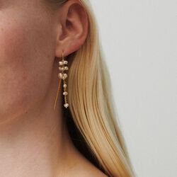Ocean Treasure Earchains, guld, Pernille Corydon Jewellery