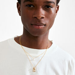 FIRE halsband 2-i-1 set guldpl&auml;terad, Pilgrim