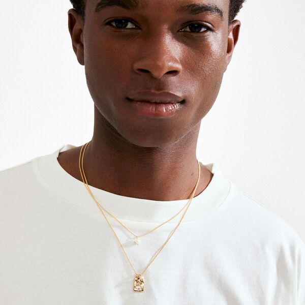 FIRE halsband 2-i-1 set guldpl&auml;terad, Pilgrim