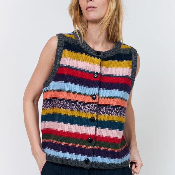 CaitLL Knit Vest SL, multi, Lollys Laundry