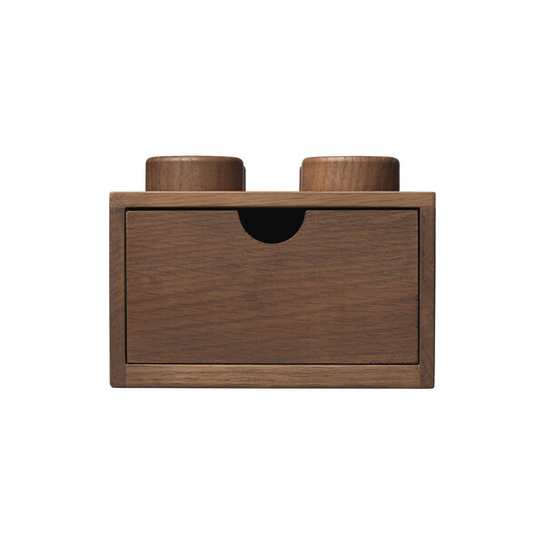 LEGO® 2x2 förvaringslåda, mörkbetsad ek, Room Copenhagen