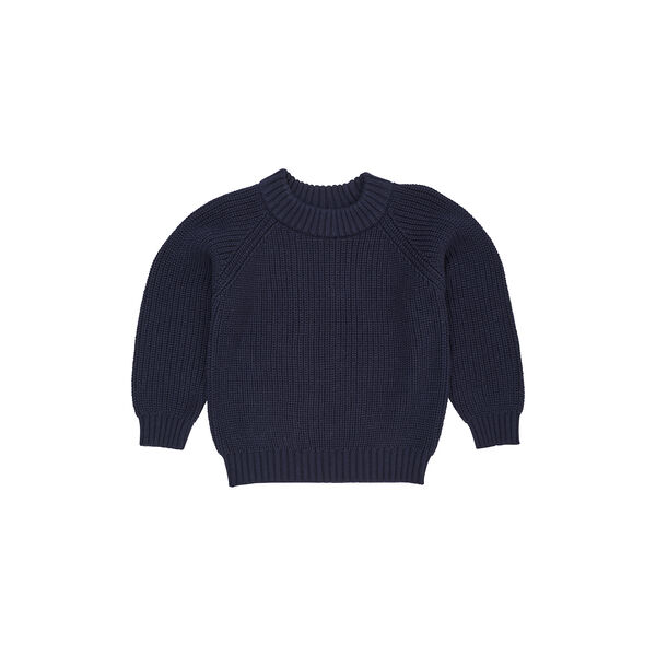 Knitted Classic Rib Blouse, navy Knitted Classic Rib Blouse, navy, Copenhagen Colors Organics