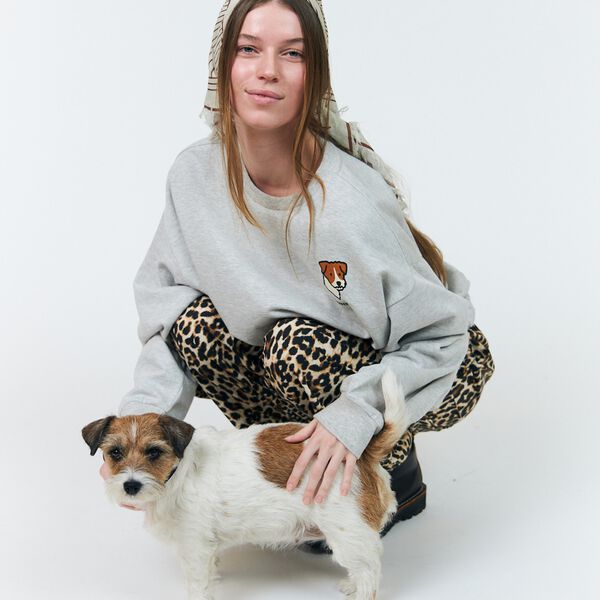 SydneyLL Dog Sweatshirt LS, light grey melange, Lollys Laundry