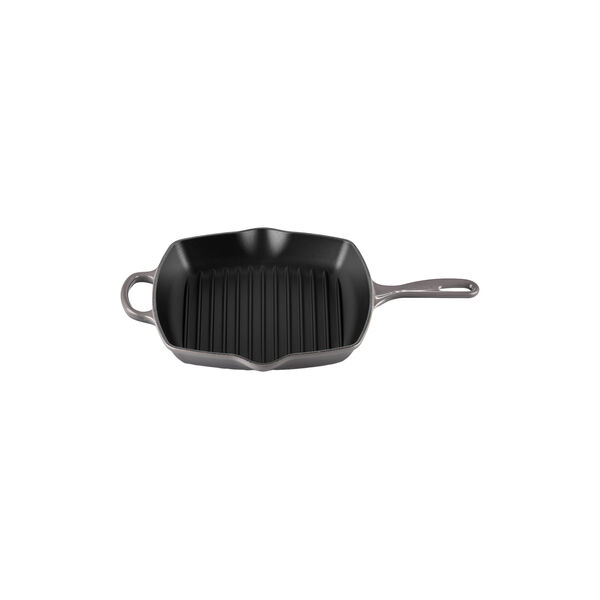 Signature gjutj&auml;rn kvadratisk grillpanna 26 cm, flint, Le Creuset