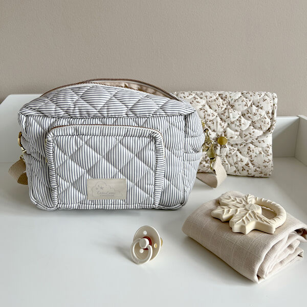 Liten skötväska, classic stripes blue, Cam Cam Copenhagen