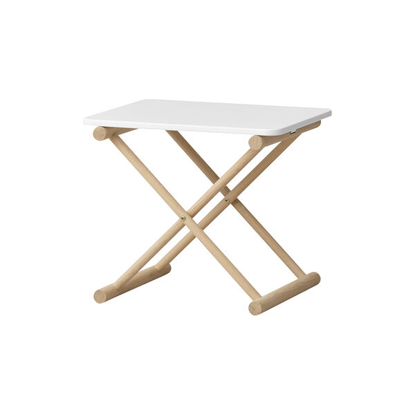 Camp Bed Table Low, white/oak, Oliver Furniture